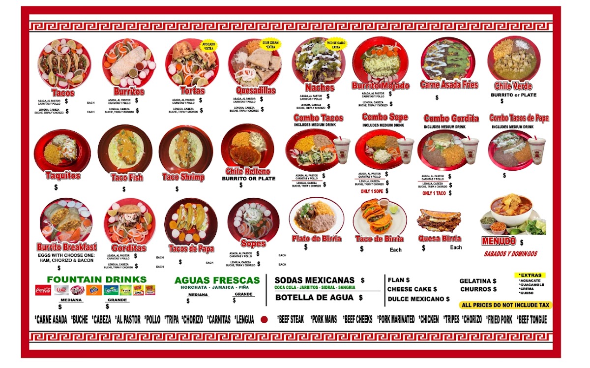 Tacos Mexico Menu - Image 5